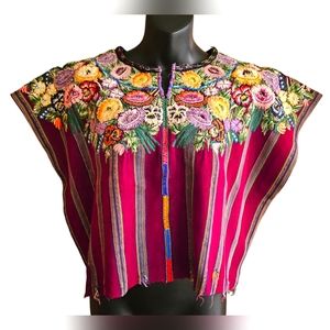 Authentic Vintage Guatemalan Mayan Huipil Patzun Circa 1980's Handmade Caftan